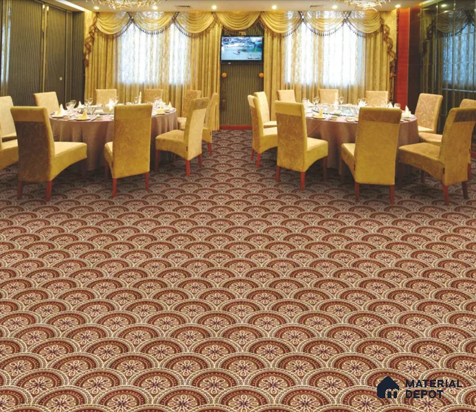 5818-Oriental Beige Classic Wilton Series 25 Meter x 3.96 Meter Pattern 1 Carpet Tile - 12 mm