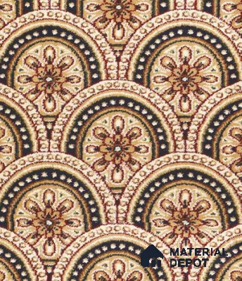 5818-Oriental Ivory Classic Wilton Series 25 Meter x 3.96 Meter Pattern 2 Carpet Tile - 12 mm