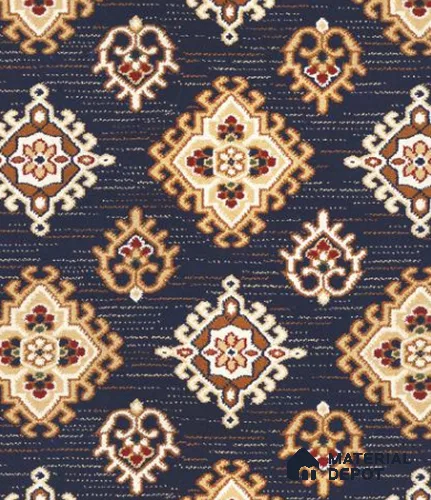0089-Timeless Blue Classic Wilton Series 25 Meter x 3.96 Meter Pattern 4 Carpet Tile - 12 mm