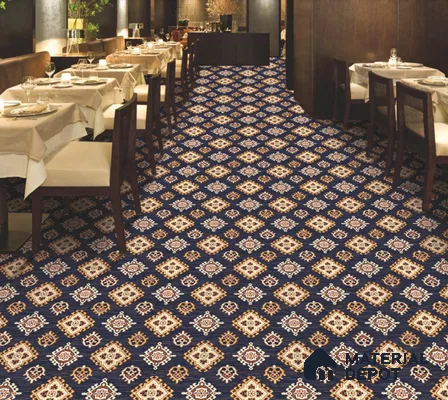 0089-Timeless Blue Classic Wilton Series 25 Meter x 3.96 Meter Pattern 4 Carpet Tile - 12 mm