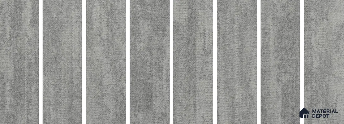 #200 - Fossil Grey 1000x250 mm 100 % PP/ Eco Back Carpet Tile - 5 mm
