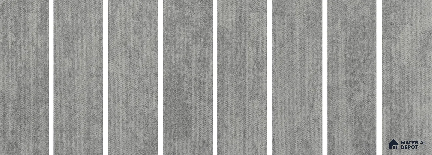 #200 - Fossil Grey 1000x250 mm 100 % PP/ Eco Back Carpet Tile - 5 mm