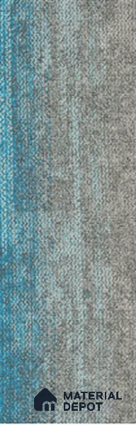 #201 - Tiffany Blue 1000x250 mm 100 % PP/ Eco Back Carpet Tile - 5 mm