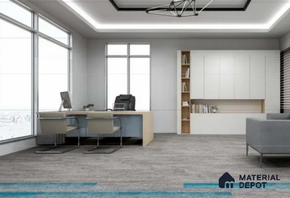 #201 - Tiffany Blue 1000x250 mm 100 % PP/ Eco Back Carpet Tile - 5 mm