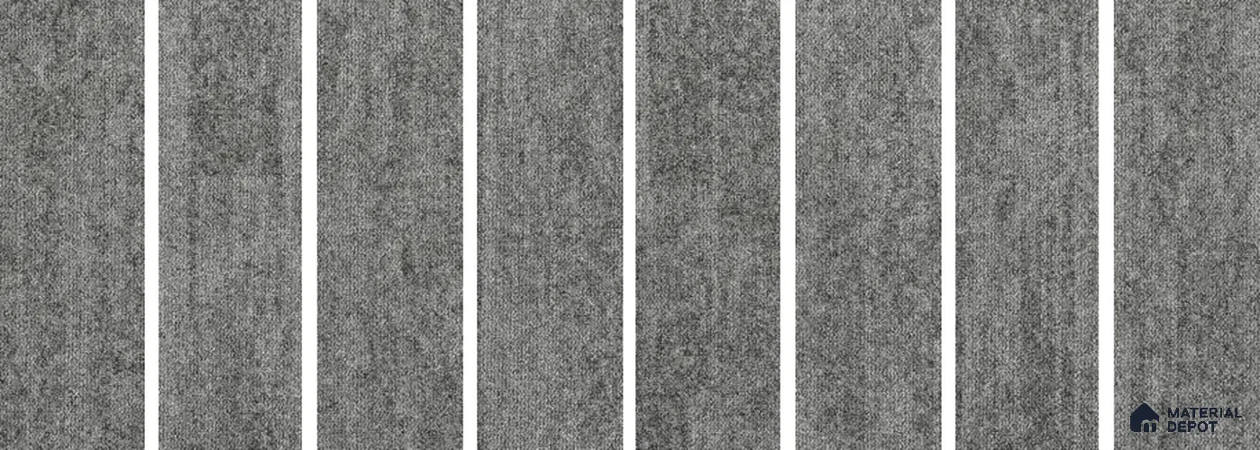 #300 - Shadow Grey 1000x250 mm 100 % PP/ Eco Back Carpet Tile - 5 mm