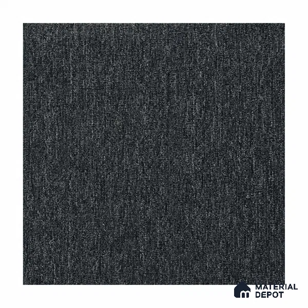 Grey Carpet Tile CF 00079 E 50 x 50 cm | Strudon BCF Fibre Non Woven Lutrador Primary Backing - 7 mm | 10 Year Carpet Wear Warranty