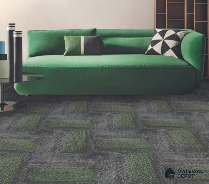 5185 - Grey 500x500 mm 100% PP/Eco Back Carpet Tile - 5 mm