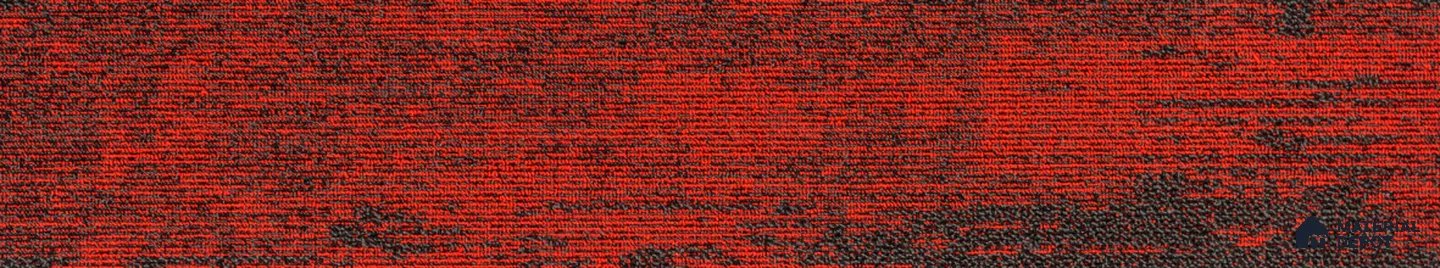 57-Scarlet Red Skywalker Series 1000x250 mm 100 % PP/ Eco Back Carpet Tile - 5 mm