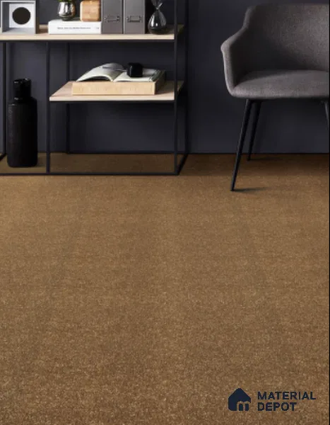 791-SariBrown Royal Touch Series 30 Meter x 4 Meter 100% Solution Dyed DUPONT Super Soft Olefin Fiber Carpet Tile - 16 mm