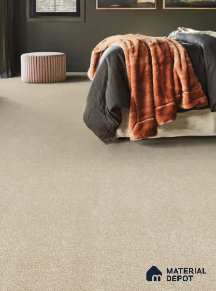 792-Cream Royal Touch Series 30 Meter x 4 Meter 100% Solution Dyed DUPONT Super Soft Olefin Fiber Carpet Tile - 16 mm