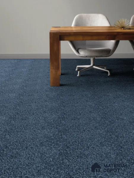 794-Blue Royal Touch Series 30 Meter x 4 Meter 100% Solution Dyed DUPONT Super Soft Olefin Fiber Carpet Tile - 16 mm