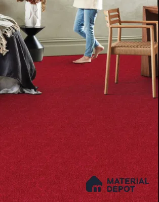 796-Red Royal Touch Series 30 Meter x 4 Meter 100% Solution Dyed DUPONT Super Soft Olefin Fiber Carpet Tile - 16 mm