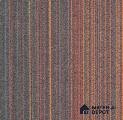 CS 282 B-Orange/Grey Colourspace Series 500x500 mm 100% Nylon Graphic Loop Pile/PVC Back Carpet Tile - 5 mm