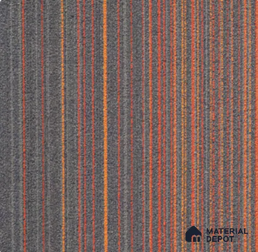 CS 282 B-Orange/Grey Colourspace Series 500x500 mm 100% Nylon Graphic Loop Pile/PVC Back Carpet Tile - 5 mm