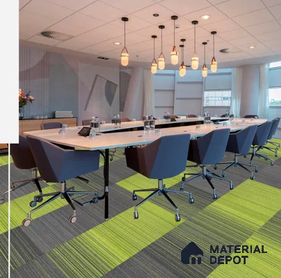 CS 283 D-Green Colourspace Series 500x500 mm 100% Nylon Graphic Loop Pile/PVC Back Carpet Tile - 5 mm