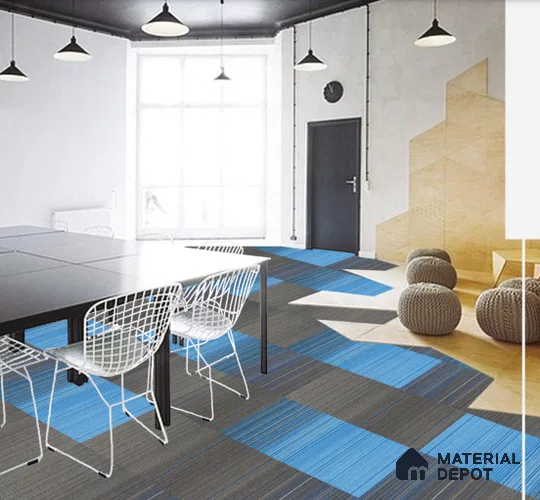 CS 285-Grey Colourspace Series 500x500 mm 100% Nylon Graphic Loop Pile/PVC Back Carpet Tile - 5 mm