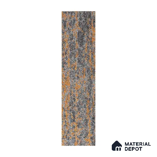 Orange 100 x 25 cm PVC Back Carpet Tile - 6.5 mm | 10 Year Carpet Wear Warranty