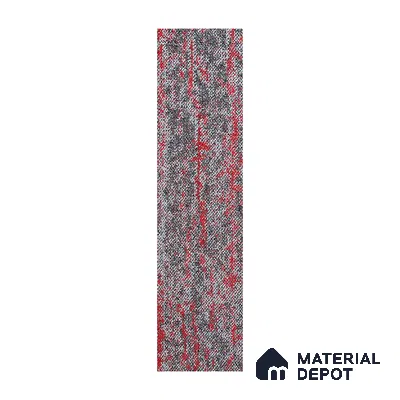 Red 100 x 25 cm PVC Back Carpet Tile - 6.5 mm | 10 Year Carpet Wear Warranty