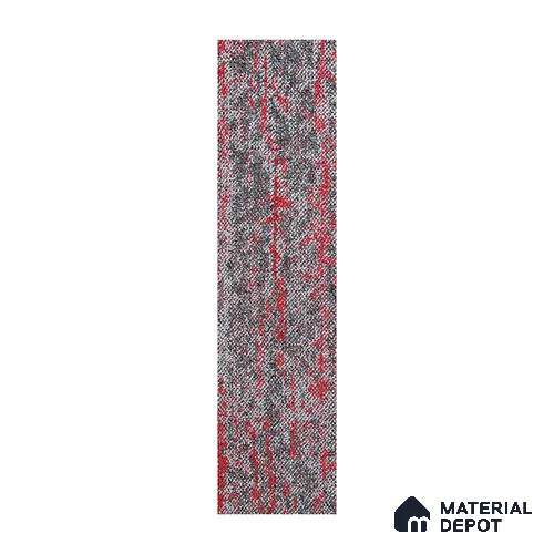 Red 100 x 25 cm PVC Back Carpet Tile - 6.5 mm | 10 Year Carpet Wear Warranty