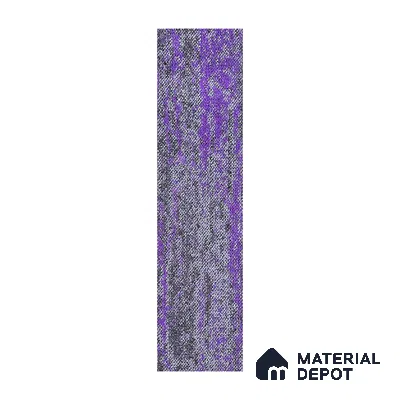 Purple 100 x 25 cm PVC Back Carpet Tile - 6.5 mm | 10 Year Carpet Wear Warranty