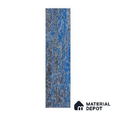 Blue 100 x 25 cm PVC Back Carpet Tile - 6.5 mm | 10 Year Carpet Wear Warranty