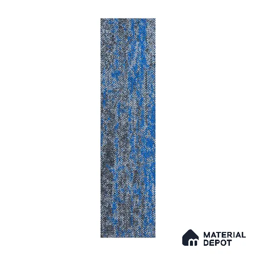 Blue 100 x 25 cm PVC Back Carpet Tile - 6.5 mm | 10 Year Carpet Wear Warranty