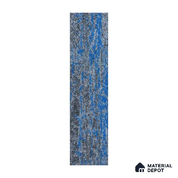 Blue 100 x 25 cm PVC Back Carpet Tile - 6.5 mm | 10 Year Carpet Wear Warranty