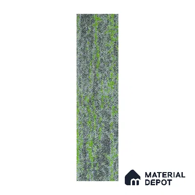 Green 100 x 25 cm PVC Back Carpet Tile - 6.5 mm | 10 Year Carpet Wear Warranty