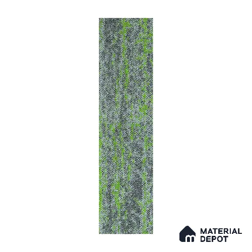Green 100 x 25 cm PVC Back Carpet Tile - 6.5 mm | 10 Year Carpet Wear Warranty
