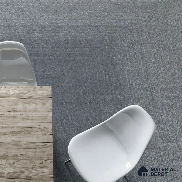 Grey Carpet Tile CF 00099 C 25 x 100 cm | PVC Backing 100% Solution Dyed Nylon - 7 mm | 10 Year Carpet Wear Warranty