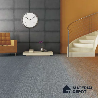 Orange Carpet Tile CF 00099 F 25 x 100 cm | PVC Backing 100% Solution Dyed Nylon - 7 mm | 10 Year Carpet Wear Warranty