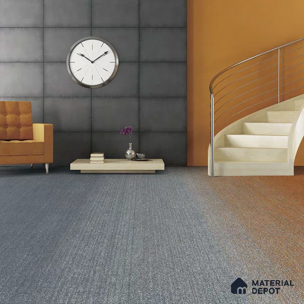 Orange Carpet Tile CF 00099 F 25 x 100 cm | PVC Backing 100% Solution Dyed Nylon - 7 mm | 10 Year Carpet Wear Warranty