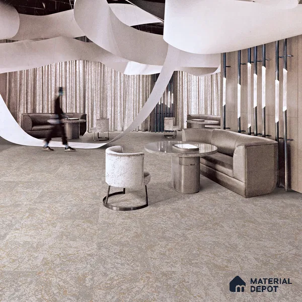 Grey Gold Carpet Tile CF 00102 B 60 x 60 cm | PVC With Fiberglass Backing & 100% Solution Dyed Nylon 6.6 Fibre - 10.5 mm | 10 Year Carpet Wear Warranty