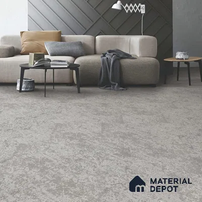 Grey Carpet Tile CF 00102 C 60 x 60 cm | PVC With Fiberglass Backing & 100% Solution Dyed Nylon 6.6 Fibre - 10.5 mm | 10 Year Carpet Wear Warranty