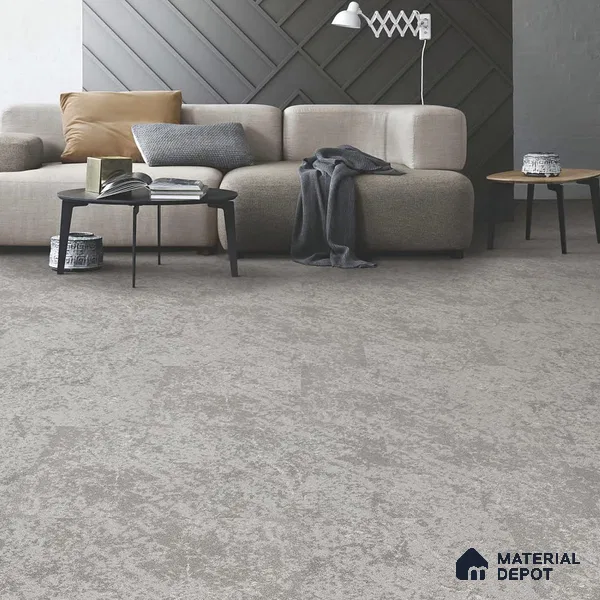 Grey Carpet Tile CF 00102 C 60 x 60 cm | PVC With Fiberglass Backing & 100% Solution Dyed Nylon 6.6 Fibre - 10.5 mm | 10 Year Carpet Wear Warranty