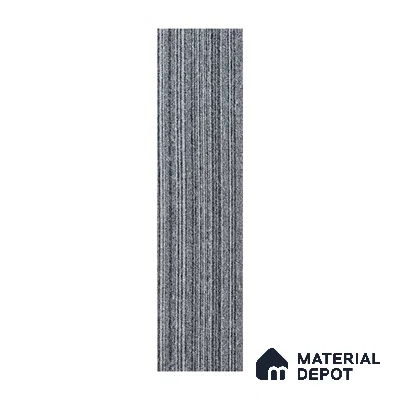 Grey Carpet Tile CF 00101  33.3 x 100 cm | PVC Glass Enforced Backing 100% Solution Dyed PP - 5 mm | 10 Year Carpet Wear Warranty