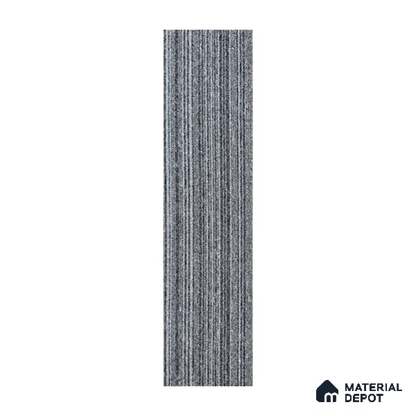 Grey Carpet Tile CF 00101  33.3 x 100 cm | PVC Glass Enforced Backing 100% Solution Dyed PP - 5 mm | 10 Year Carpet Wear Warranty