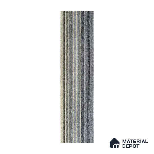 Grey/Yellow Carpet Tile CF 00101 B  33.3 x 100 cm | PVC Glass Enforced Backing 100% Solution Dyed PP - 5 mm | 10 Year Carpet Wear Warranty