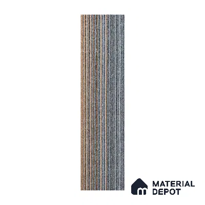 Grey/Orange Carpet Tile CF 00101 C  33.3 x 100 cm | PVC Glass Enforced Backing 100% Solution Dyed PP - 5 mm | 10 Year Carpet Wear Warranty