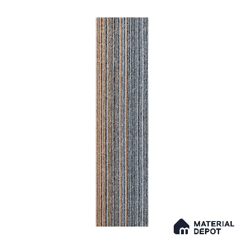 Grey/Orange Carpet Tile CF 00101 C  33.3 x 100 cm | PVC Glass Enforced Backing 100% Solution Dyed PP - 5 mm | 10 Year Carpet Wear Warranty