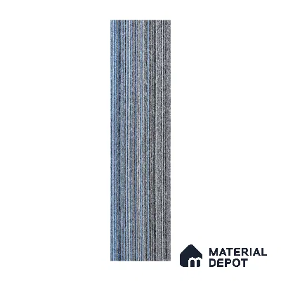 Grey/Blue Carpet Tile CF 00101 D  33.3 x 100 cm | PVC Glass Enforced Backing 100% Solution Dyed PP - 5 mm | 10 Year Carpet Wear Warranty