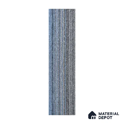 Grey/Blue Carpet Tile CF 00101 D 33.3 x 100 cm | PVC Glass Enforced Backing 100% Solution Dyed PP - 5 mm | 10 Year Carpet Wear Warranty