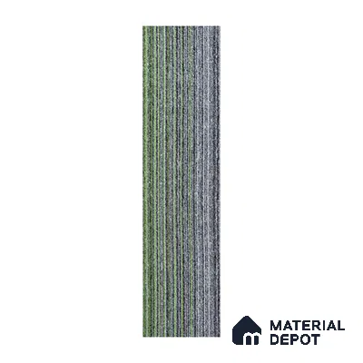 Grey/Green Carpet Tile CF 00101 E  33.3 x 100 cm | PVC Glass Enforced Backing 100% Solution Dyed PP - 5 mm | 10 Year Carpet Wear Warranty