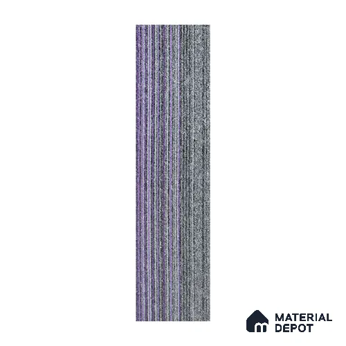 Grey/Purple Carpet Tile CF 00101 F  33.3 x 100 cm | PVC Glass Enforced Backing 100% Solution Dyed PP - 5 mm | 10 Year Carpet Wear Warranty