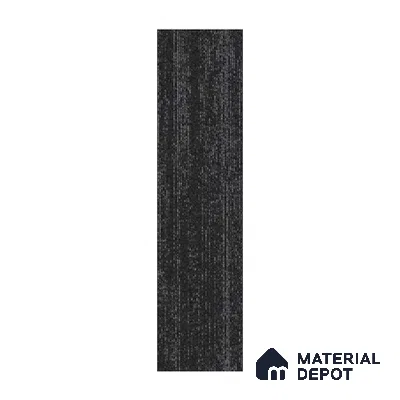 Black Carpet Tile CF 00103 C 25 x 100 cm | PVC (Glass Enforced) Backing 100% Solution Dyed Nylon - 7 mm | 10 Year Carpet Wear Warranty