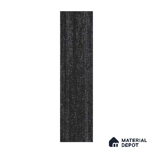 Black Carpet Tile CF 00103 C 25 x 100 cm | PVC (Glass Enforced) Backing 100% Solution Dyed Nylon - 7 mm | 10 Year Carpet Wear Warranty