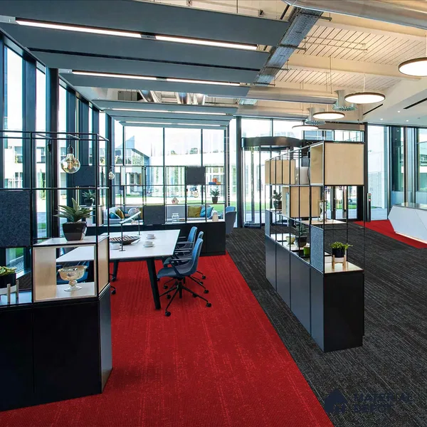Black Carpet Tile CF 00103 C 25 x 100 cm | PVC (Glass Enforced) Backing 100% Solution Dyed Nylon - 7 mm | 10 Year Carpet Wear Warranty
