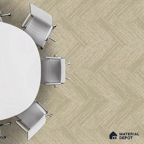 Beige Carpet Tile CF 00103 E 25 x 100 cm | PVC (Glass Enforced) Backing 100% Solution Dyed Nylon - 7 mm | 10 Year Carpet Wear Warranty