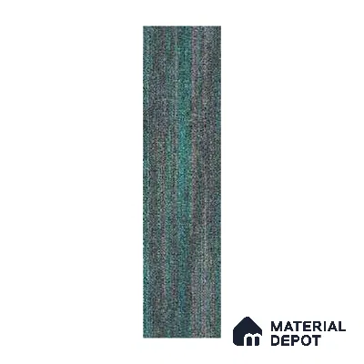 Grey/C.Blue 100 x 25 cm Carpet Tile | E+ Backing 100 % Duratron Nylon - 4.9 mm | 10 Year Carpet Wear Warranty