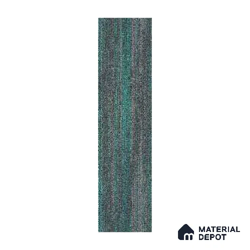 Grey/C.Blue 100 x 25 cm Carpet Tile | E+ Backing 100 % Duratron Nylon - 4.9 mm | 10 Year Carpet Wear Warranty